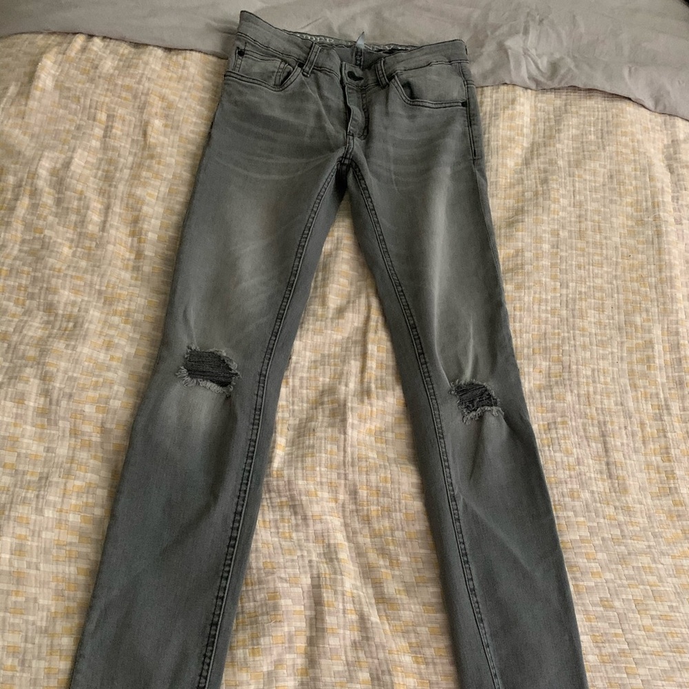 Super skinny slim smoke grey jeans 👖